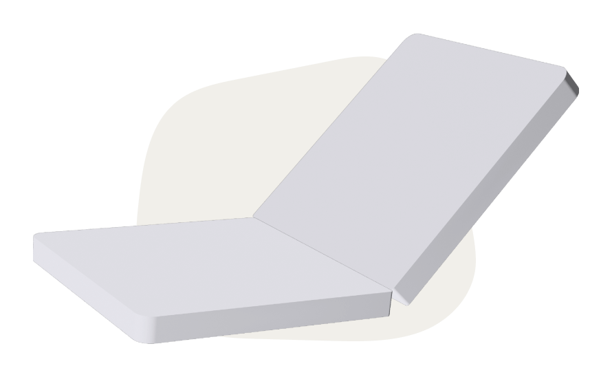 Grey thin mattress Monboxy set shape