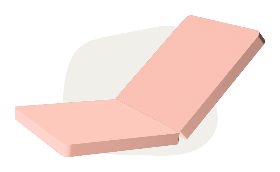 Salmon pink thin mattress Monboxy kids play mattress set shape 