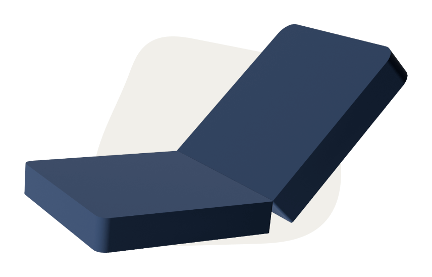 Navy blue base mattress Monboxy soft blocks set shape 