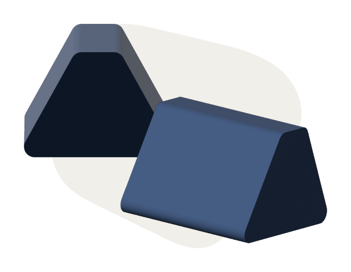 Navu blue trapezoidal Monboxy foam play set shape 