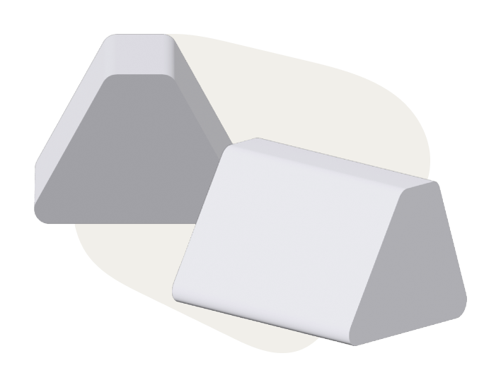 Grey trapezoidal Monboxy set shape