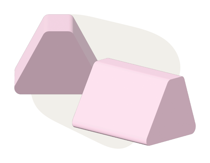 Pink trapezoidal Monboxy set shape