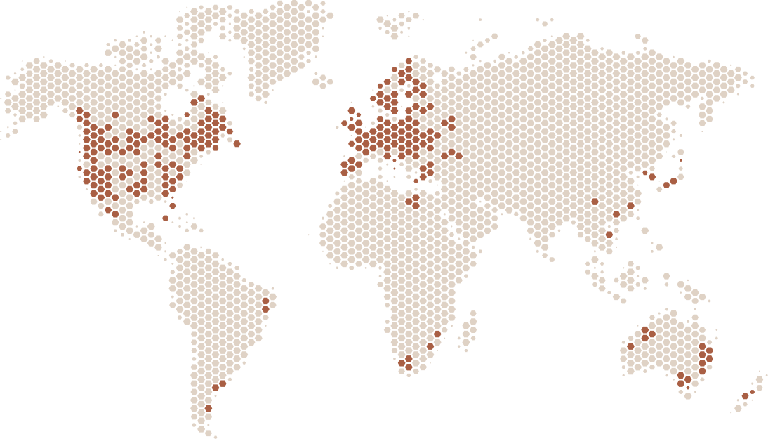 Map of Monboxy customers around the world