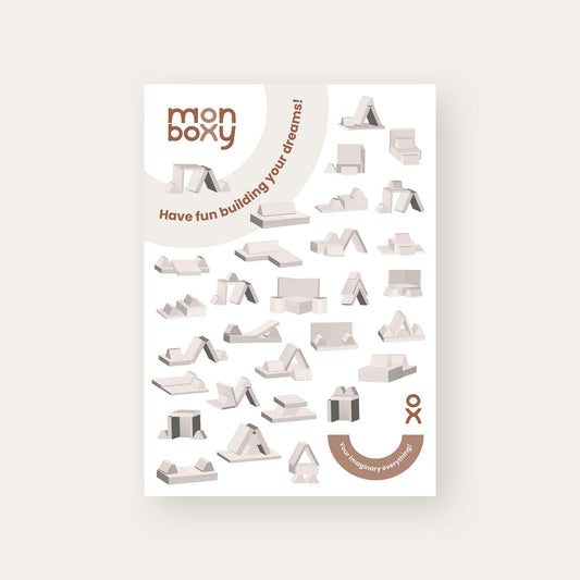 Digital poster for kids play blocks buil ideas.