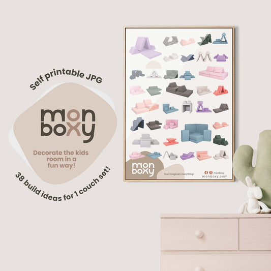 Self printable JPG for build ideas of play couch set