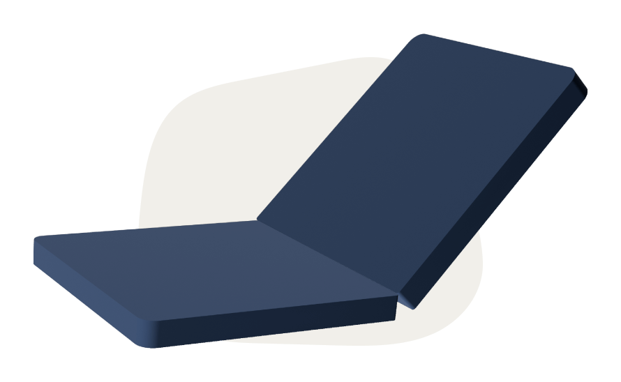 Navy blue thin mattress Monboxy set shape 