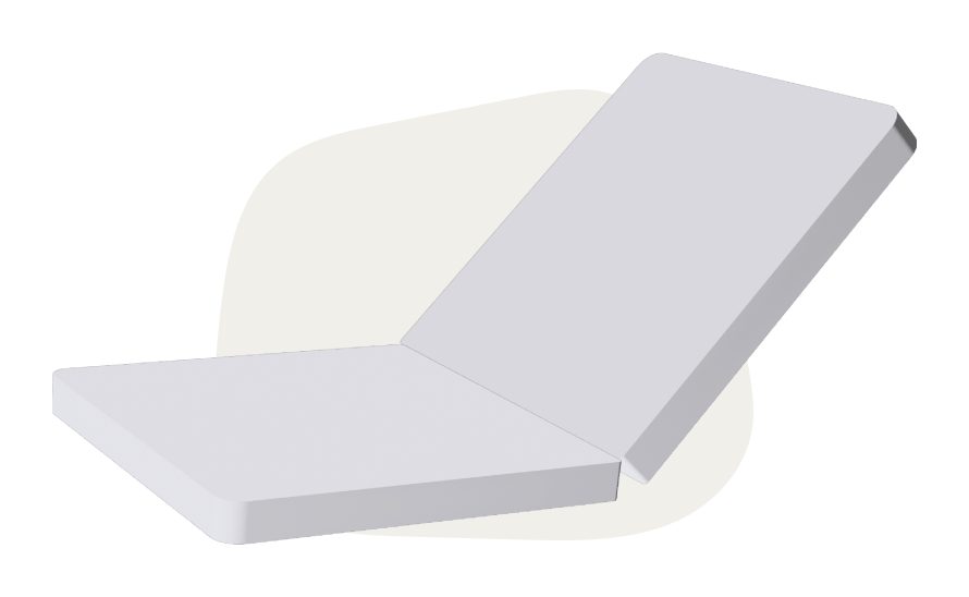 Grey thin mattress Monboxy set shape 