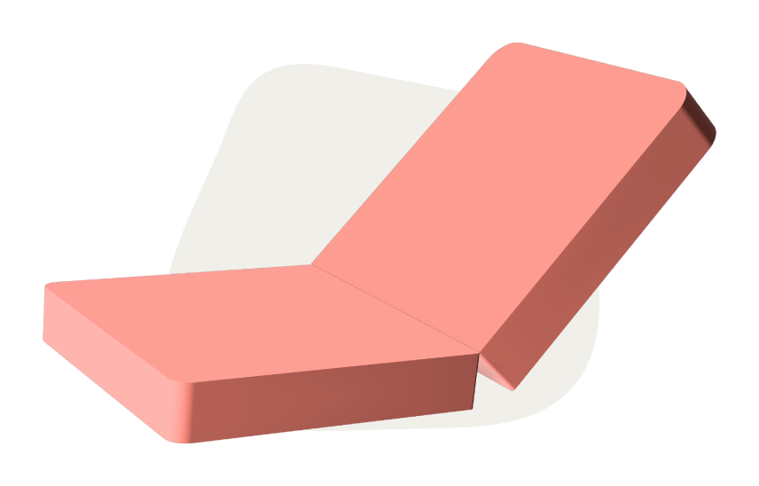 Coral base mattress Monboxy set shape 