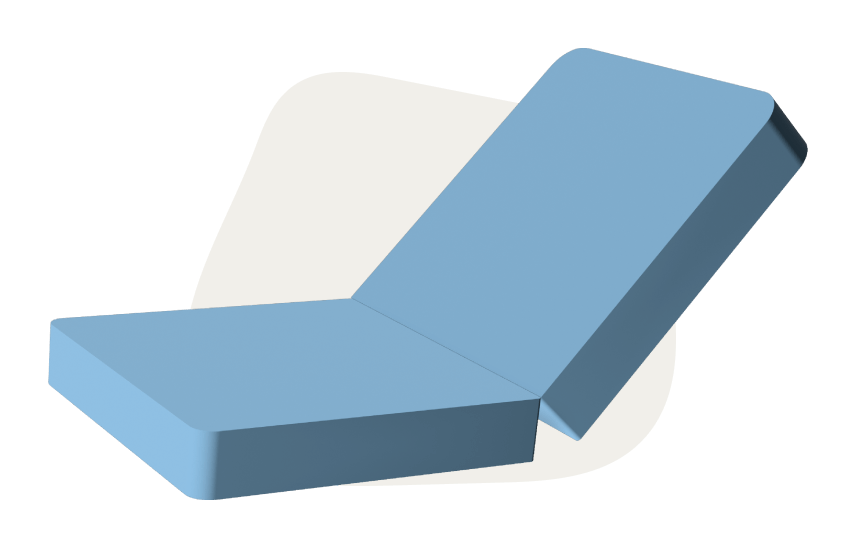 Turquoise base mattress Monboxy set shape 