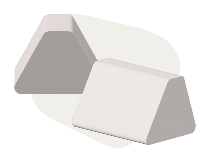 Beige trapezoidal Monboxy set shape 