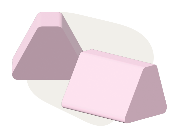 Pink trapezoidal Monboxy set shape 