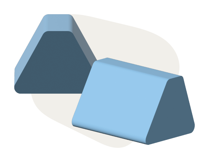 Turquoise trapezoidal Monboxy set shape 
