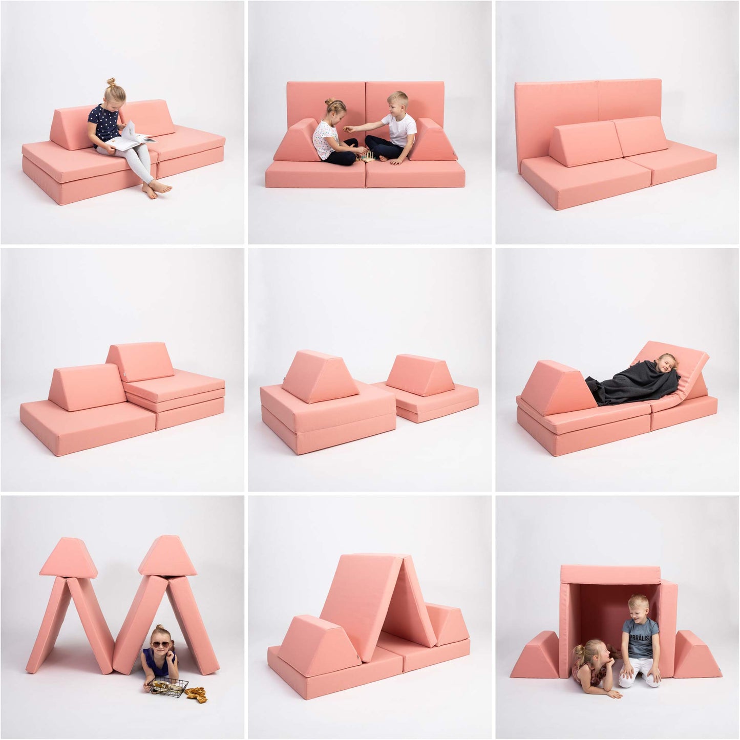 9 build ideas for Monboxy play sofa in salmon pink